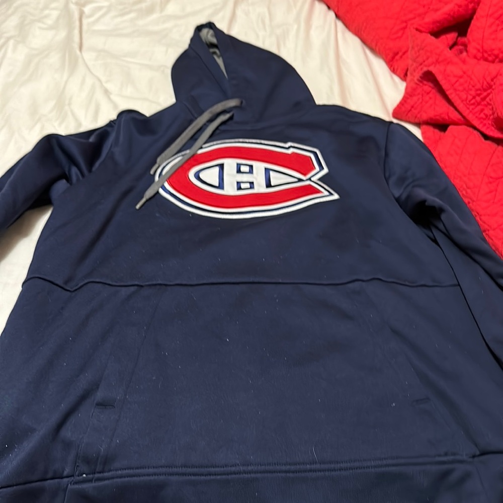 Montreal Canadiens Adidas Climawarm Sweatshirt Navy Medium